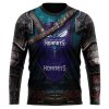 NBA Charlotte Hornets Custom Name Number Teal Warrior Armor Sweatshirt