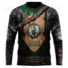 NBA Boston Celtics Custom Name Number Warriors Jersey Sweatshirt