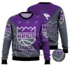 NBA Sacramento Kings Gray Purple Half Style Ugly Christmas Sweater