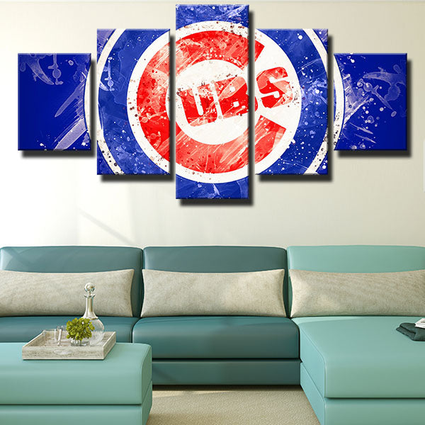 MLB Chicago Cubs Graffiti Version 5 Panel Canvas MLB Chicago Cubs Graffiti Version 5 Panel Canvas