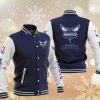 NBA Charlotte Hornets Dark Purple White Baseball Jacket
