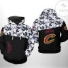 NBA Cleveland Cavaliers Black White Camo Pullover Hoodie