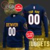 NBA Denver Nuggets Custom Name Number Midnight Blue Sweatshirt