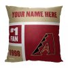 MLB Arizona Diamondbacks Colorblock Custom Name Square Pillow Case