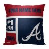 MLB Atlanta Braves Colorblock Custom Name Square Pillow Case
