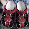 MLB Atlanta Braves Black White Red Stripes Crocs