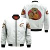 NBA Cleveland Cavaliers White Classic Mascot Logo Bomber Jacket