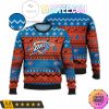 NBA Oklahoma City Thunder Blue Orange Ugly Christmas Sweater