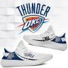 NBA Oklahoma City Thunder White Navy Blue Yeezy Boost Sneakers