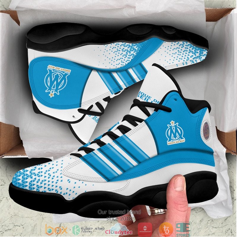 Olympique de Marseille White Blue Air Jordan 13 Shoes