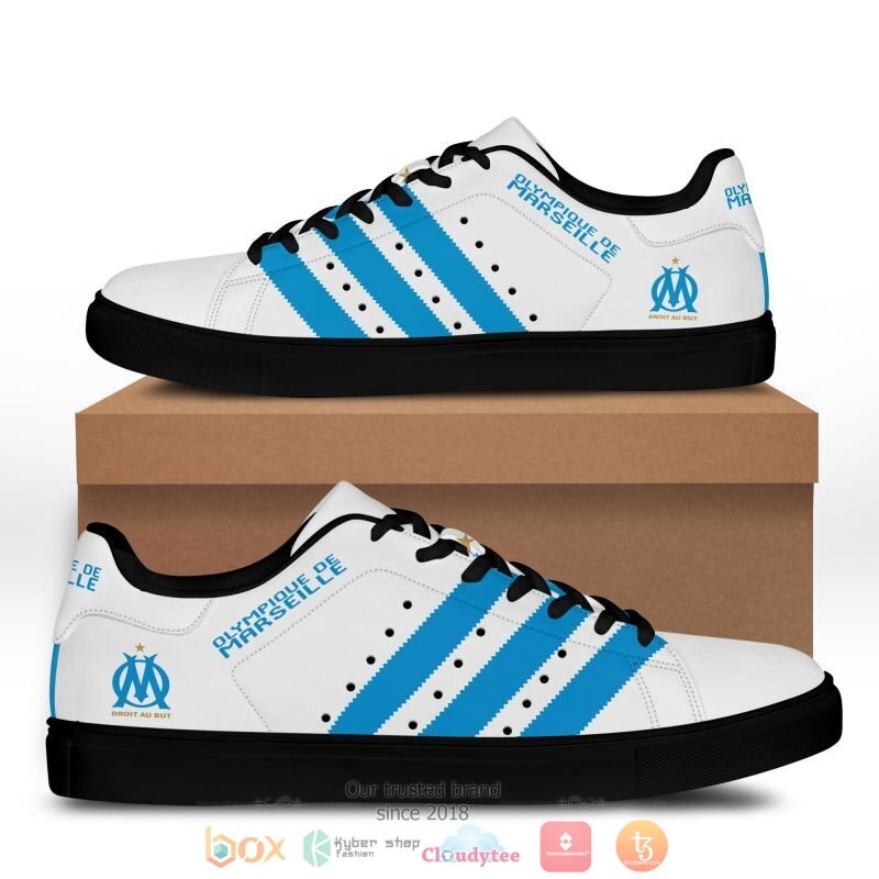 Olympique de Marseille White Blue Stan Smith Shoes V1