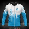 Olympique de Marseille White Blue Zip Up Hoodie