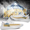 NBA Denver Nuggets White Yellow Yeezy Boost Sneakers