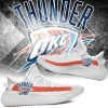 NBA Oklahoma City Thunder White Orange Yeezy Boost Sneakers