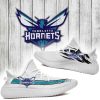 NBA Charlotte Hornets White Teal Scratch Yeezy Boost Sneakers