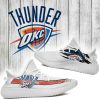 NBA Oklahoma City Thunder White Orange Scratch Yeezy Boost Sneakers