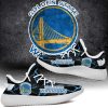NBA Golden State Warriors Blue Black Lightning Yeezy Boost Sneakers