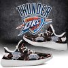 NBA Oklahoma City Thunder Orange Lightning Black Yeezy Boost Sneakers