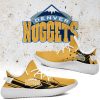 NBA Denver Nuggets Yellow Black Arrow Yeezy Boost Sneakers