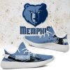 NBA Memphis Grizzlies Blue Black Arrow Yeezy Boost Sneakers