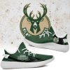 NBA Milwaukee Bucks Green Black Arrow Yeezy Boost Sneakers