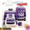 NBA Sacramento Kings Custom Name Number White Purple Ugly Christmas Sweater