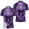 NBA Sacramento Kings Purple Smoke Skull Polo Shirt