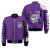NBA Sacramento Kings Purple Scratch Bomber Jacket