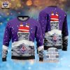 ACF Fiorentina Santa Claus Custom Name Ugly Christmas Sweater