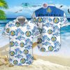 Getafe CF Coconut Tree White Blue Hawaiian Shirt