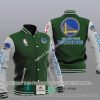 NBA Golden State Warriors Green Gray Baseball Jacket