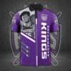 NBA Sacramento Kings Marvin Bagley Purple Polo Shirt