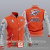 NBA Oklahoma City Thunder Orange Grey Baseball Jacket