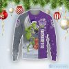 NBA Sacramento Kings Gray Purple The Grinch Ugly Christmas Sweatshirt