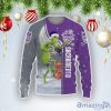 NBA Sacramento Kings Purple Gray The Grinch Ugly Christmas Sweatshirt