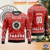 Spezia Calcio Custom Name Number Red Version Ugly Christmas Sweater
