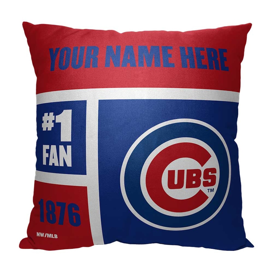 MLB Chicago Cubs Colorblock Custom Name Square Pillow Case MLB Chicago Cubs Colorblock Custom Name Square Pillow Case