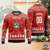 Udinese Calcio Custom Name Number Red Version Ugly Christmas Sweater