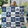 NBA Minnesota Timberwolves White Blue Is Back Quilt Blanket