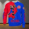 NBA Detroit Pistons Red Blue Mascot Scratch Sweatshirt