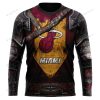 NBA Miami Heat Custom Name Number Warrior Armor Sweatshirt