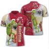 MLB Arizona Diamondbacks Red Gold The Grinch Ugly Christmas I Hate Morning People Polo Shirt