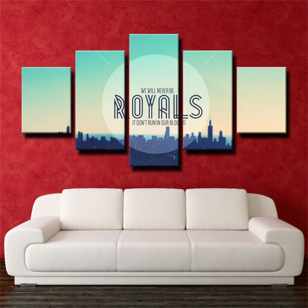 MLB Kansas City Royals Sky 5 Panel Canvas MLB Kansas City Royals Sky 5 Panel Canvas