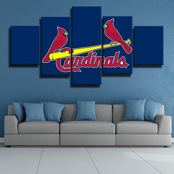MLB St. Louis Cardinals Dark Blue 5 Panel Canvas MLB St. Louis Cardinals Dark Blue 5 Panel Canvas