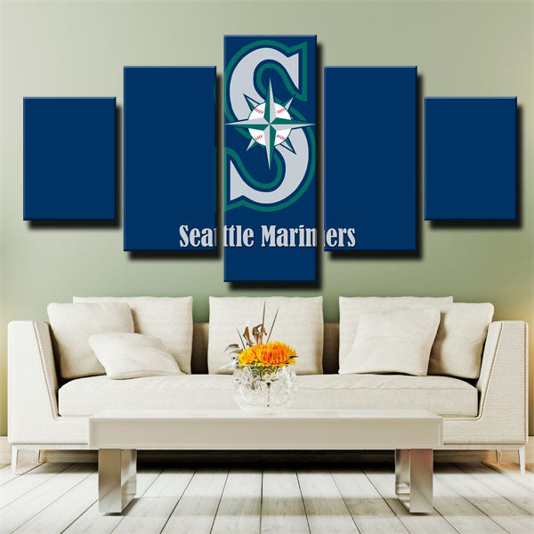MLB Seattle Mariners Dark Blue 5 Panel Canvas MLB Seattle Mariners Dark Blue 5 Panel Canvas
