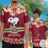 MLB Arizona Diamondbacks Red Gold Snoopy Hawaiian Shirt