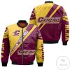 NCAA Central Michigan Chippewas Cross Style Yellow Maroon Bomber Jacket