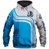 NBA Dallas Mavericks Blue Silver Curves Pullover Hoodie