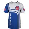 NBA Detroit Pistons White Blue Curvers T-Shirt