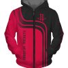 NBA Houston Rockets Red Black Curves Zip Up Hoodie